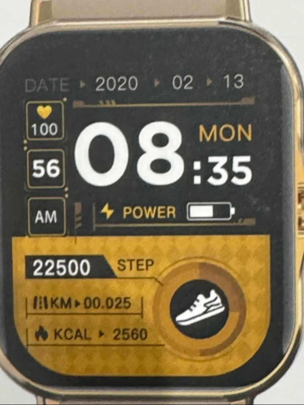 Smart Watch - Rose Gold Case with Beige Strap
